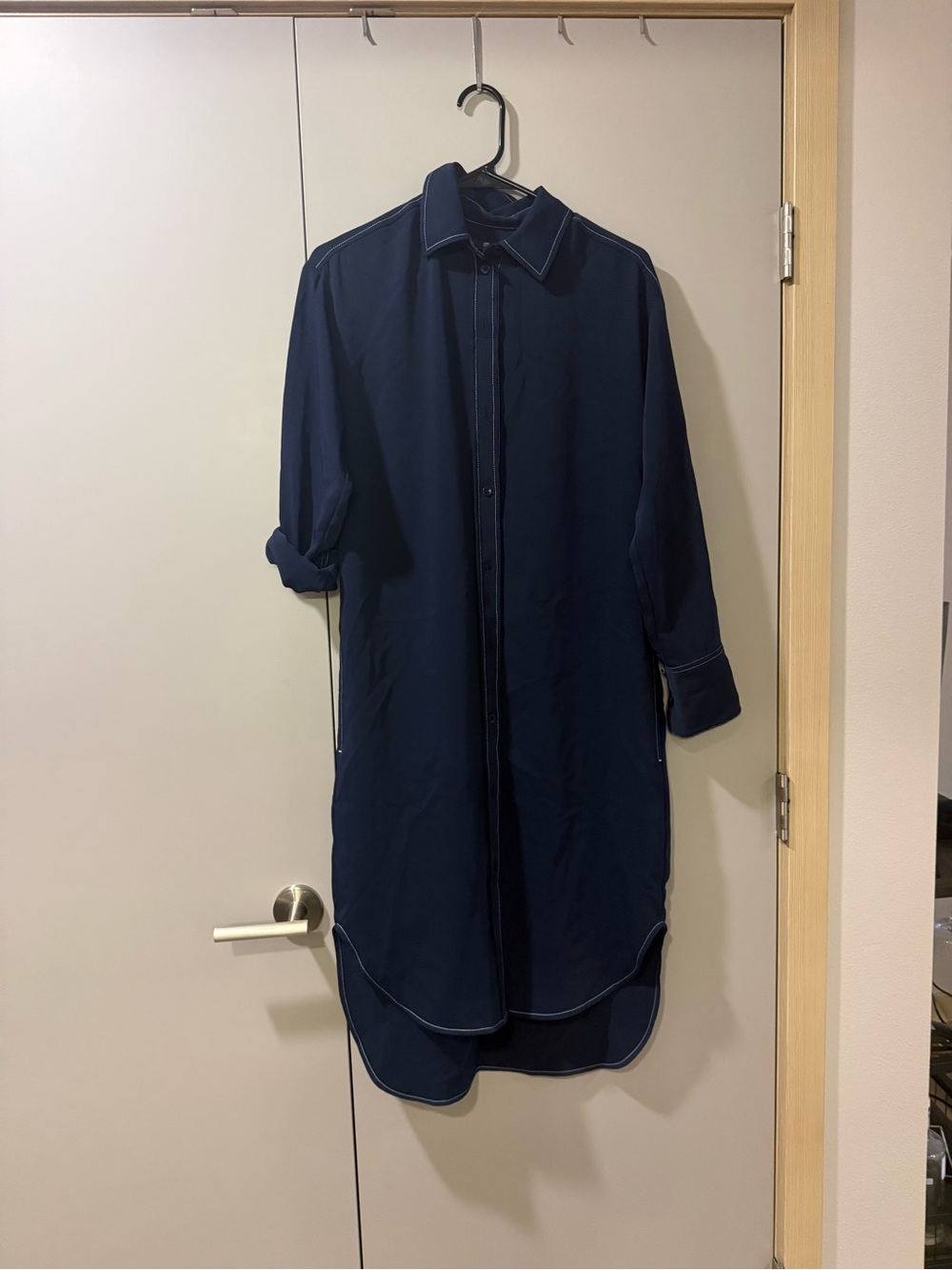 Madewell Navy Button Up Dress NWOT